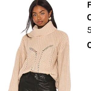 525 America Born in Bklyn Tan Chunky Knit Sweater